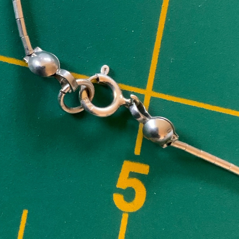 Sterling silver Hematite Liquid Silver Necklace - Picture 9 of 9